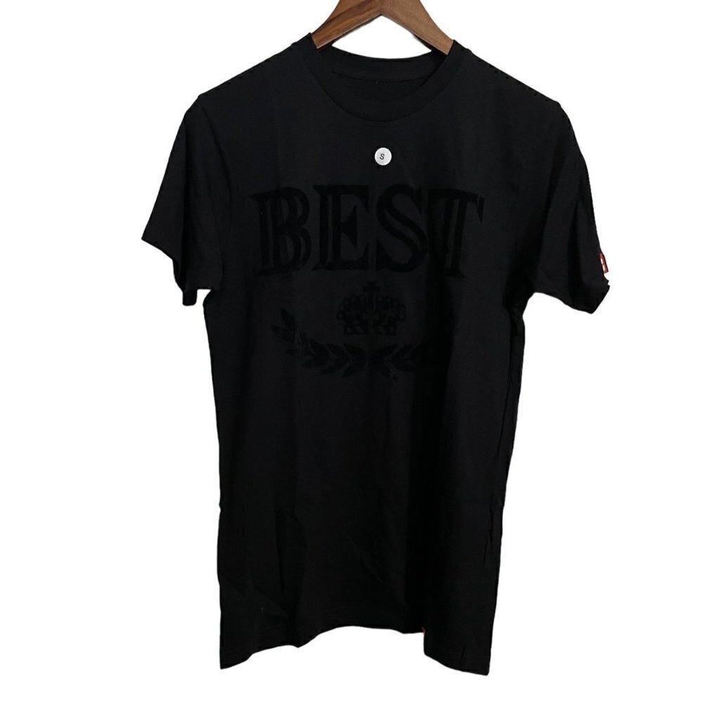 Breezy Excursion Mens NWOT Short Sleeve BEST Velvet Spellout T-Shirt Small
